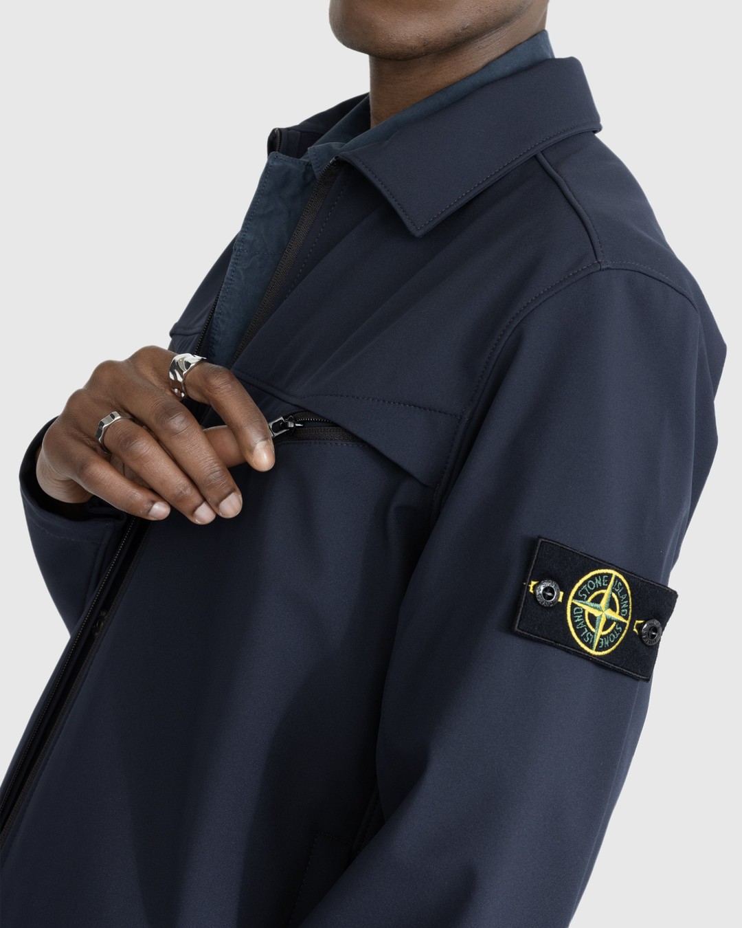 Stone island collar jacket hot sale